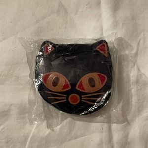Cat coin purse black